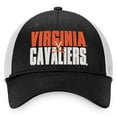 thumbnail image 2 of Men's Top of the World Black/White Virginia Cavaliers Stockpile Trucker Snapback Hat, 2 of 4