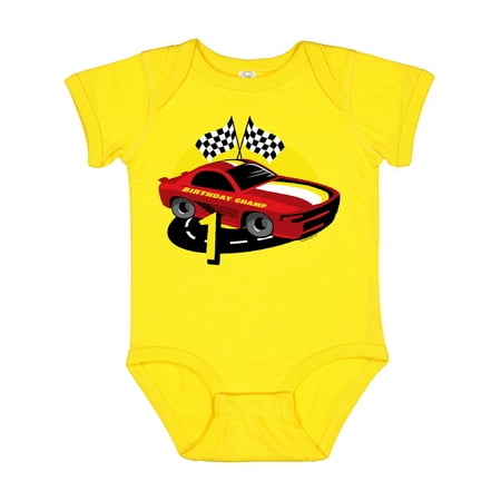 

Inktastic Race Car 1st Birthday Gift Baby Boy Bodysuit