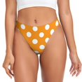 thumbnail image 1 of Balery Orange And White Polka Dot Tangas de Algodón para Mujer con Estampado – Ropa Interior Sexy, Transpirable, G-string-Medium, 1 of 6