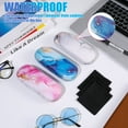 thumbnail image 6 of sixwipe 3 Pcs Hard Shell Eyeglasses Case, Portable Protective Glasses Cover Eyeglass Holder Box with Cleaning Cloth for Men Women(Glittering Marble), 6 of 7