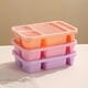 thumbnail image 4 of Juego de cajas de fiambreras de plástico de plástico dividido de 3 | 4 compartimentos, a prueba de fugas, apta para microondas, multicolor | 850ml cada una • Recipientes portátiles y apilables para, 4 of 7