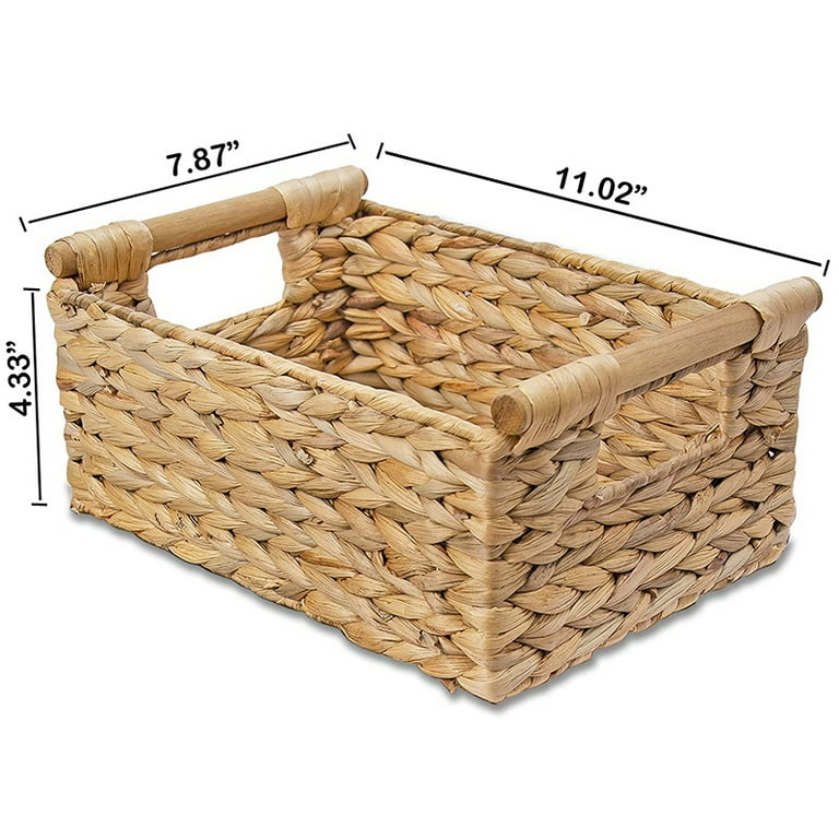 2 Pack Toilet Tank Baskets Bathroom Baskets for Organizing, HBlife Toilet Paper Storage Basket, Wicker Baskets for Storage Decorative Baskets Set for