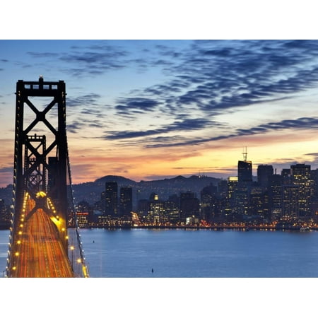 The Bay Bridge from Treasure Island in San Francisco, California, USA Print Wall Art By Chuck