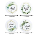 thumbnail image 3 of BalsaCircle 500 Thank You Paper Stickers White Black 1.5" Round Self Adhesive Greenery Frame Roll, 3 of 8