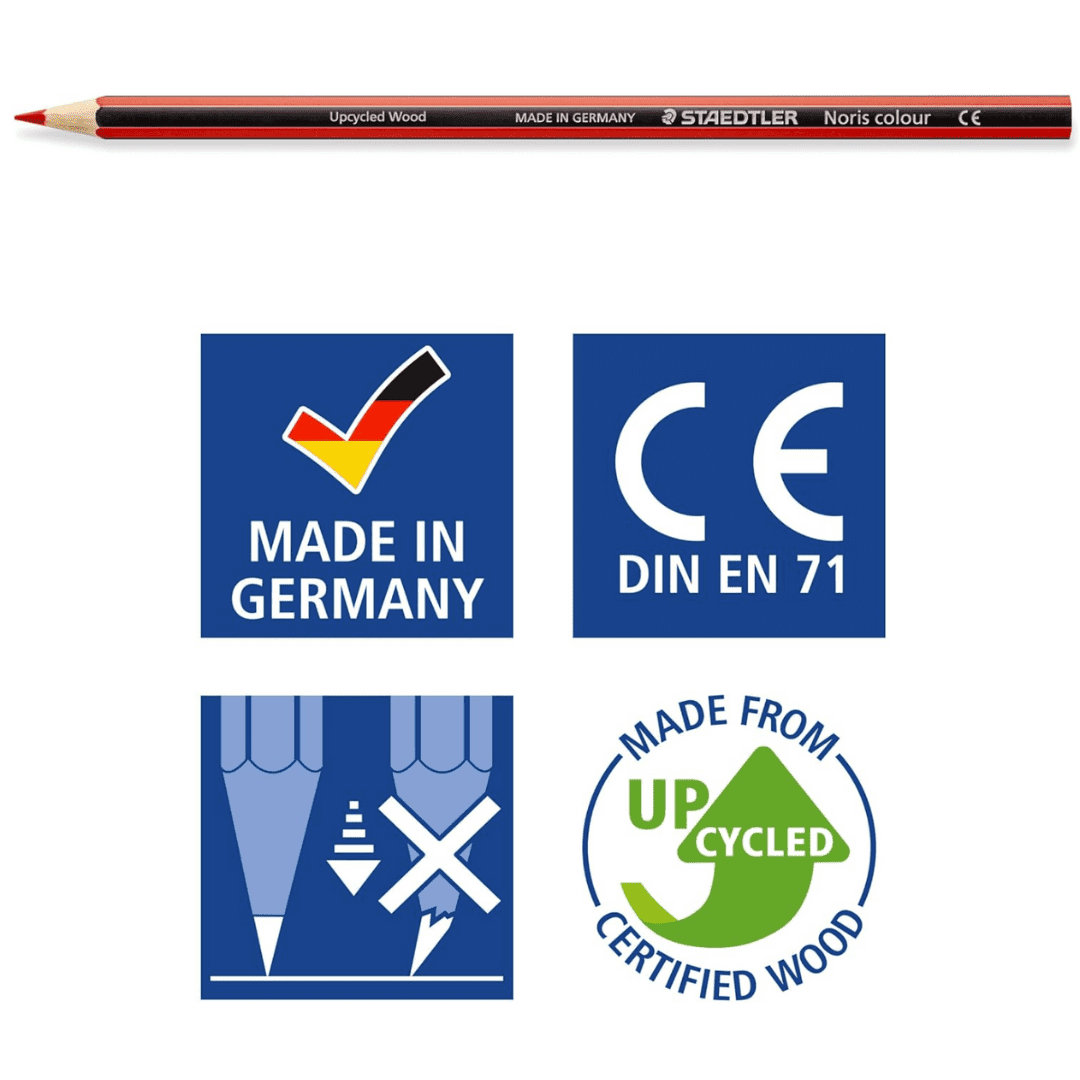 STAEDTLER Colored Pencils 6-Pack (6 sets of 24 pcs) for School Supplies - Break-Resistant Lead, Sustainably Made, Vibrant Colors for Artists & Students, 144 Count