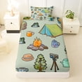 thumbnail image 3 of Erosebridal Happy Camping Tent Twin Sheet Sets 3pcs For Kids Teens,Boys Girls Adventure Theme Tent Bedding, 3 of 5