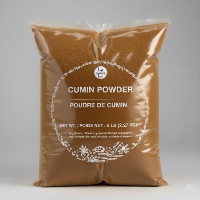 Just Spices - Cumin Powder (Jeera Powder), 5 lb (2.27 kg), Indian Origin, Ground Spices, Spice Blend, Value Pack