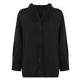 thumbnail image 4 of Plus&nbsp;Size&nbsp;Sweaters&nbsp;for&nbsp;Women Cardigan Sweaters for Women with Hood Pockets Button Down Knitted Plus Size Sweater Open Front Fall Cardigan Coat, 4 of 5