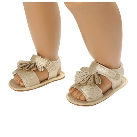 

Kids Summer Bowknot Crib Shoes Prewalker Anti-Slip Casual Sandals