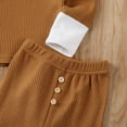 thumbnail image 3 of ZAXARRA Baby Clothes with Buttons, Contrast Color Long Sleeve Tops+Long Pants, 3 of 5