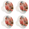 thumbnail image 2 of 4 Pcs Round White Knobs for Kitchen Cabinet Cupboard Dresser Bookcase Coral Drawer Pulls Handles Home Decor, 2 of 8
