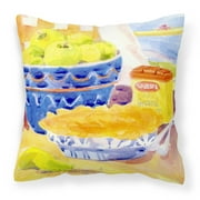 Carolines Treasures 6108PW1414 Green Apples for an apple pie Decorative Canvas Fabric Pillow, 14Hx14W, multicolor