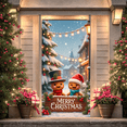 thumbnail image 3 of Snowman Banner Winter Welcome Decoration Christmas Snowflake Polyester Fabric Sign for Holiday Party Indoor Outdoor, 3 of 5
