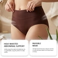 thumbnail image 6 of WULMLEO Women's High Waisted Breathable Underwear Comfortable Menstrual Panties Black XL, 6 of 9