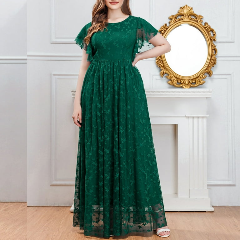 SMihono Stylish Plus Size Dress for Women 2025 Fashion Elegant Lace Wedding Guest Formal Dresses Summer V Neck Flowy A Line Dress Green XXXXL - Walmart.com SMihono Stylish Plus Size Dress for Women 2025 Fashion Elegant Lace Wedding Guest Formal Dresses Summer V Neck Flowy A Line Dress Green XXXXL - Walmart.com