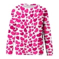 thumbnail image 4 of Womens Valentines Long Sleeve Shirts Casual Oversized Round Neck Printed Pullover Lightweight Tops Fall Clothes, 4 of 4