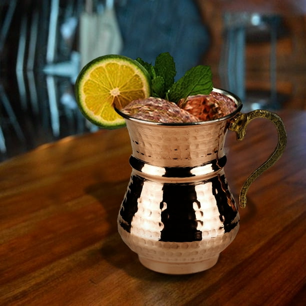 Copper Mug Hammered Turkish Set of 2, Handmade Pure Copper Tumbler