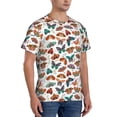 thumbnail image 2 of Vsdgher Colorful Butterfly Print Men's Dry Fit Mesh Athletic Shirts Moisture Wicking Tennis T-Shirt Tops, 2 of 9