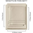 thumbnail image 3 of CGK Linens 4-Piece Breathable and Cooling Sheet Set With Extra Matching Pillowcases - Twin XL Size Bed Sheets Fits 8"-16" Mattresses, Cream, 3 of 7
