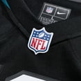 thumbnail image 4 of Men's Nike Travis Hunter Black Jacksonville Jaguars 2025 NFL Draft First Round Pick Alternate Game Player Jersey, 4 of 6
