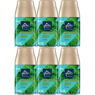 Glade Automatic Spray Refill Empower Mint Air Freshener Home and Bathroom Pk. 6