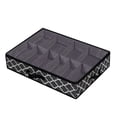thumbnail image 1 of Organizador de cajones para guardar zapatos debajo de la cama, caja plegable para 12 pares de zapatos, color negro (A), 1 of 3