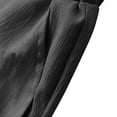 thumbnail image 6 of Women's 2 Piece Outfit, Asymmetric Hem Short Sleeve Top and High Waist Wide Leg Pants Set, Casual Matching Sets, Summer Outfits for Women, Vacation and Travel Outfit​-Black, 6 of 10