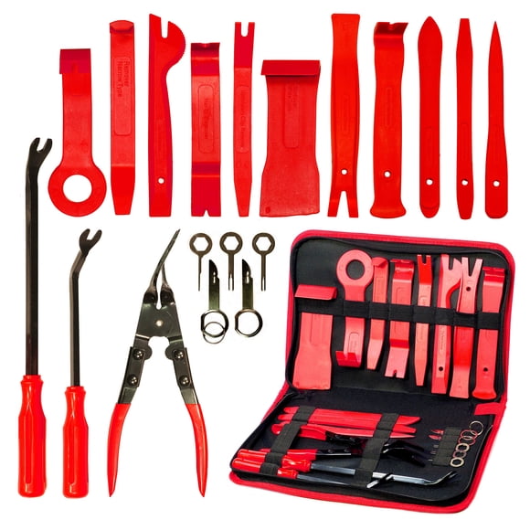 VViViD Auto Trim Panel Removal Tool Kit with Trim Clip Plier Set Car Door Dashboard Wire Terminal and Stereo Removal Instruments 19Pcs Pry Tools in C