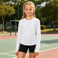 thumbnail image 2 of Yhhting Big Girls Tops Long Sleeve Crew Neck Solid Color Top Girls Breathable Lightweight Play And Sports Daily Top, 11-12 Years, 2 of 4