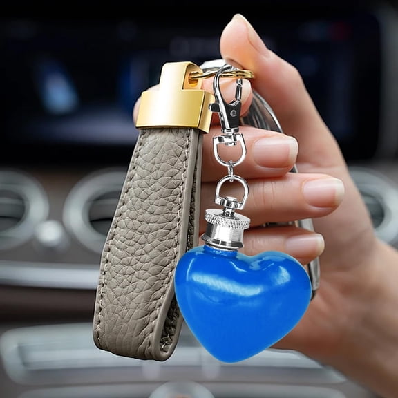 Steadline Heart Shaped Stainless Steel Keychain Whiskey Flask - Compact 1oz Travel Liquor Container for Men and Women
