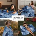 thumbnail image 6 of Navy Blue and Gold Marble Texture Throw Blankets, Abstract Lines Soft Fleece Blanket Decorative for Home Sofa Couch Chair Living Bedroom, 30x40 Inches,, 6 of 9
