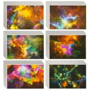 48 Pack Space Blank Cards and Envelopes, Cosmic Galaxy All Occasion Greeting Cards for Thank You, Birthday, New Year (4x6 In)