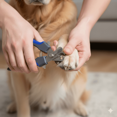 Professional Dog Nail Trimmer Large Stainless Steel Blade Non-Slip Grip Guard