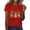 Red, variant on Women's Casual Pumpkin Print T Shirt Short Sleeve Crewneck Loose Fit Tee for Everyday