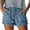 Light Blue, variant on HOWPAY Jean Shorts for Women High Waisted Relaxed Fit Casual Distressed Denim Pants With Pockets Stretchy Comfy Summer Wide Leg Y2K Shorts Blue XXXL