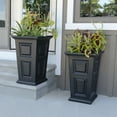 thumbnail image 4 of Wyndham 24in Tall Planter - Black - 2-Pack, 4 of 7