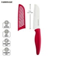 thumbnail image 6 of Farberware Professional 5-inch Ceramic Kitchen Santoku Knife in Red, 6 of 14