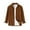 Brown, variant on Men's Casual Long Sleeve Button Down Shirt Jacket Corduroy Outwear Coat Fall Winter Shacket Jackets with Pocket