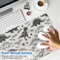 thumbnail image 4 of Long Mouse Pads for Desk,Dinosaurs Jurassic Text Pattern Desk Mats on Top Of Desks, Desk Mouse Pad Extra Large with 3mm Non-Slip Base and Stitched Edge for Gaming,Office,Work,Home 31.5"x15.7", 4 of 6