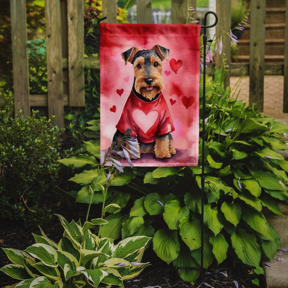 Welsh Terrier My Valentine Garden Flag 11.25 in x 15.5 in