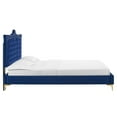thumbnail image 5 of Modway Clara Performance Velvet Queen Platform Bed in Navy, 5 of 10