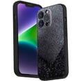 thumbnail image 1 of Compatible with iPhone 14 Pro Phone Case, Black-Glitter Case Men Women, Flexible Silicone Shockproof Case for iPhone 14 Pro, 1 of 1