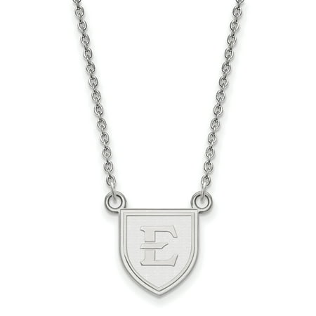 Sterling Silver Tennessee State Charm - Sterling Silver LA East Tennessee State University Small Pendant w/Necklace