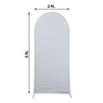 thumbnail image 3 of Efavormart 5ft Shiny Silver Spandex Fit Round Top Backdrop Frame Stand Cover, 2-Sided Metallic Sparkly Wedding Arch Cover, 3 of 6