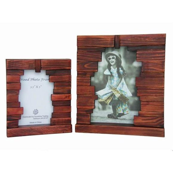 Sunshine Trading Handmade Wood Photo Frame - 5 x 7 Inch