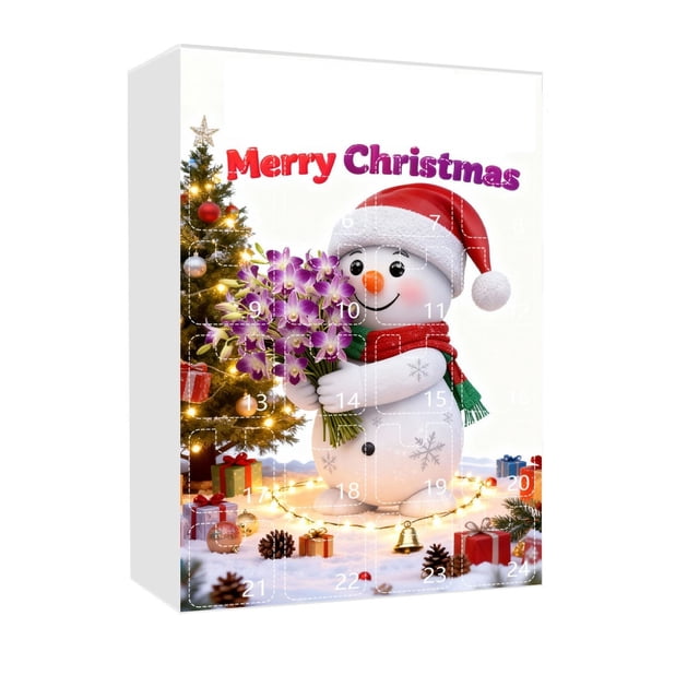 Christmas Tree Decorations,Christmas Countdown Calendar Snowman Style, Acrylic Tree Pendant