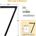 thumbnail image 2 of 5" Floating Stainless Steel Address House Numbers for Outside,Modern Metal Anti-Rust House Numbers with Nail Kits for Door Garden Mailbox Decor Visibility Signage (3), 2 of 7