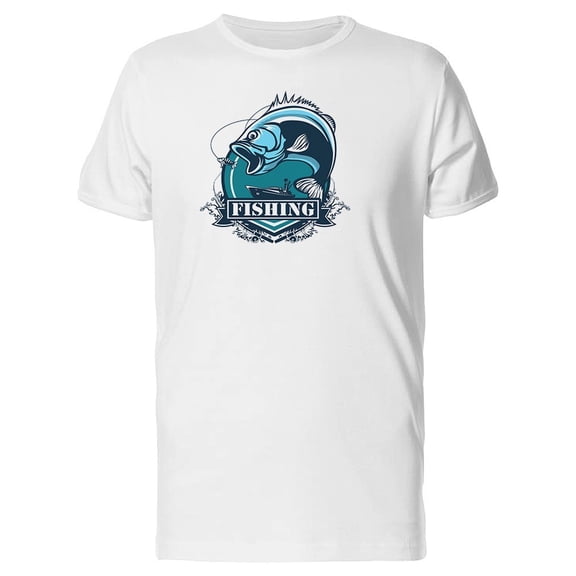 Blue Bass Fish Logo Tee Men's -Image by Shutterstock