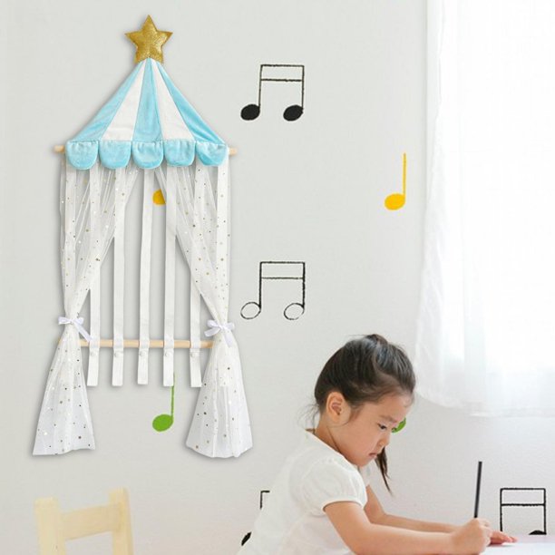 Organizador de lazos para el cabello para niña, pinzas para el cabello, colgador de almacenamiento con forma de tienda, accesorio para el cabello para , azul CUTICAT Soporte para lazo para el pelo.