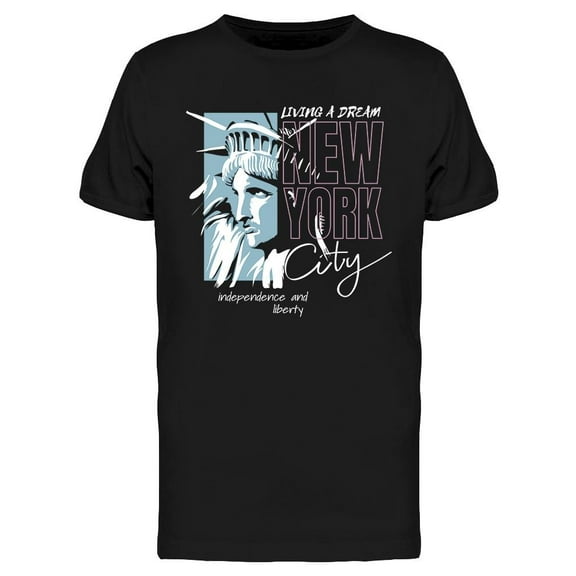 New York Liberty Statue   T-Shirt Men -Image by Shutterstock, Male Large